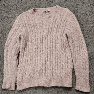 Jessica Simpson Light Pink Crew Neck Sweater | Size L